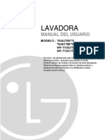 Manual Lavadora LG Fuzzy Logic Modelo T8502TEFT1