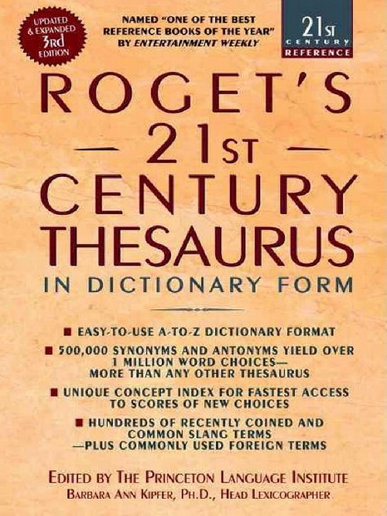 Roget S 21st Century Thesaurus Pdf