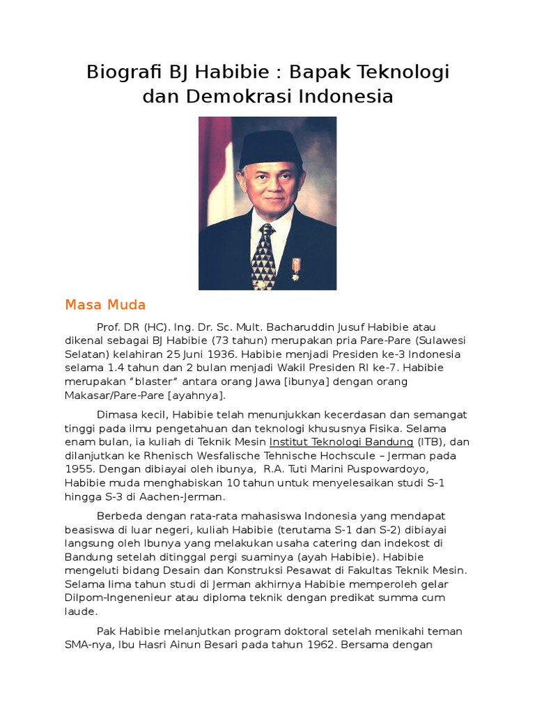 Biografi Bj Habibie