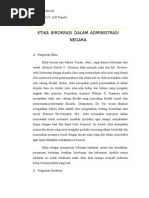 Etika Birokrasi Dalam Administrasi Negara