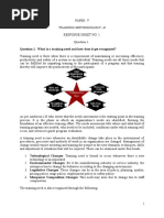 Response Sheets, ISTD Diploma of Training and Development