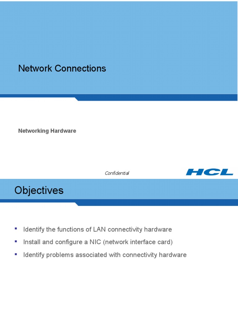 Network Connections Networking Hardware PDF Network Switch