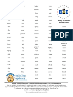 2014 - 2015 Grades1-8Combined NSB Spelling Only Lists PDF