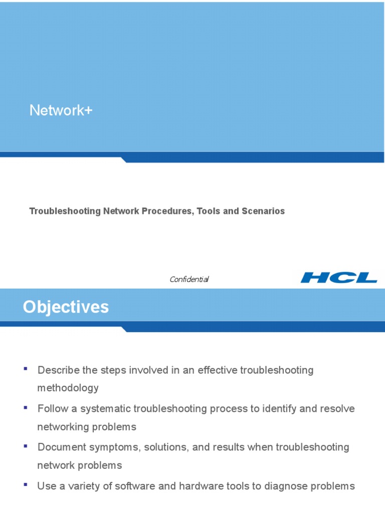 Network+ Troubleshooting Network Procedures, Tools and Scenarios PDF