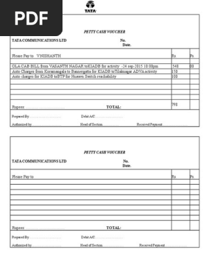 Petty Cash Voucher