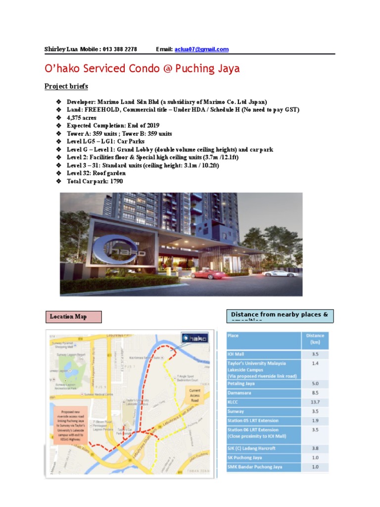 O'hako Serviced Condo at Puching Jaya: Project Briefs | PDF ...
