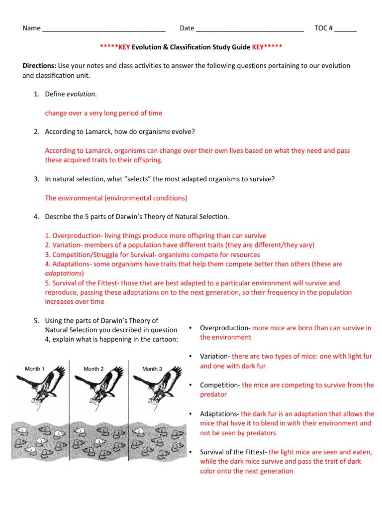 research questions about natural selection