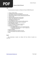 Exp# 6 Ethernet CSMA/CD Protocol: CS2307 - Network Lab Simulator Programs