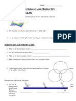 Colour Theories Worksheet SNC2D