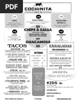 Cochinita Taco Co. Menu