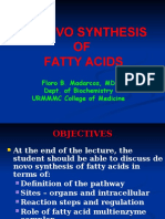 De Novo Synthesis of Fatty Acids
