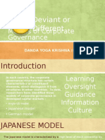 Deviant or Different: Models of Corporate Governance