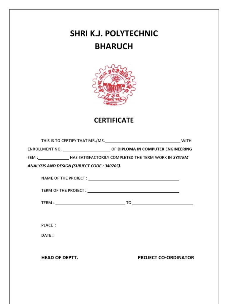 LAB MANUAL Certificate FOR SAD