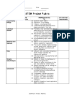 Stem Project Student Rubric MR M 9 8 14