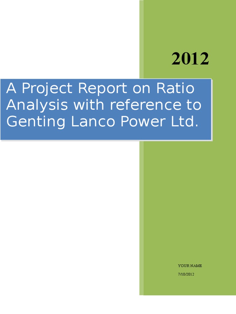 MBA Project on Financial Ratio Analysis | PDF | Dividend | Profit ...