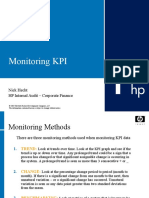 Monitoring KPI: Nick Hecht HP Internal Audit - Corporate Finance
