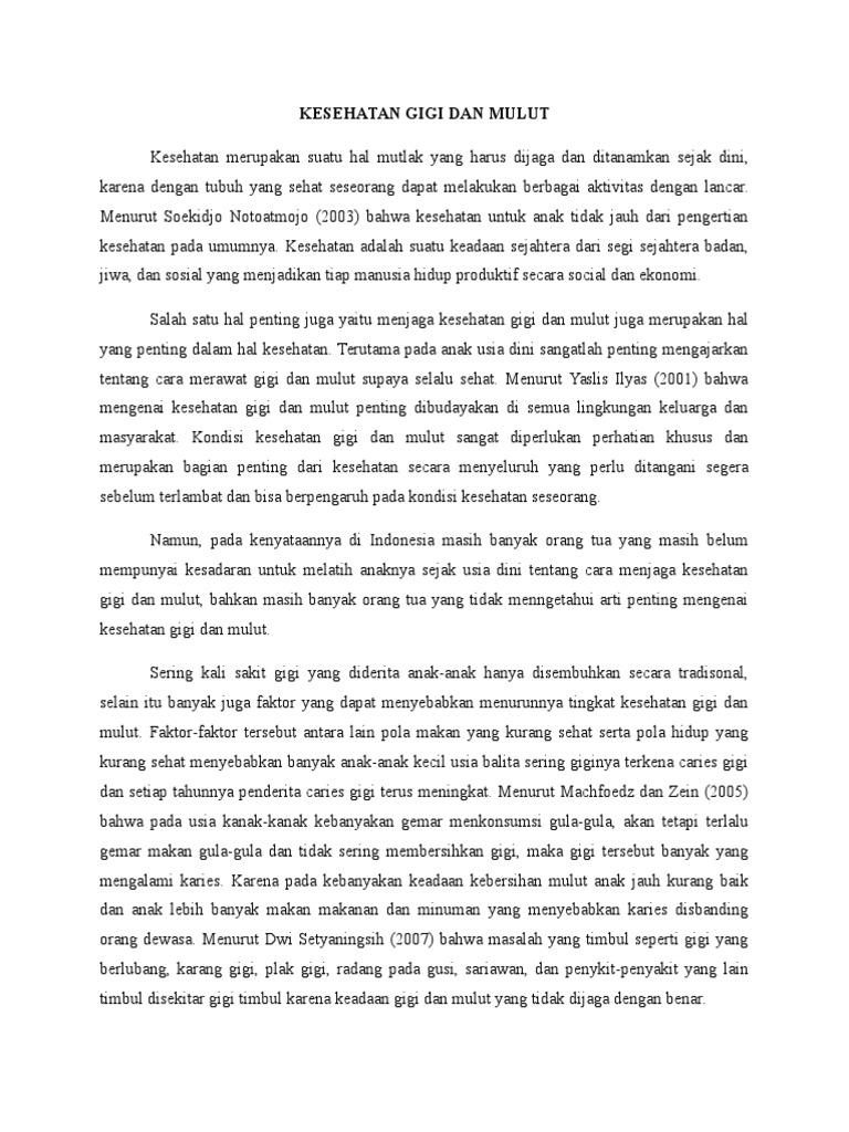 Contoh essay tentang kesehatan gigi 07 image