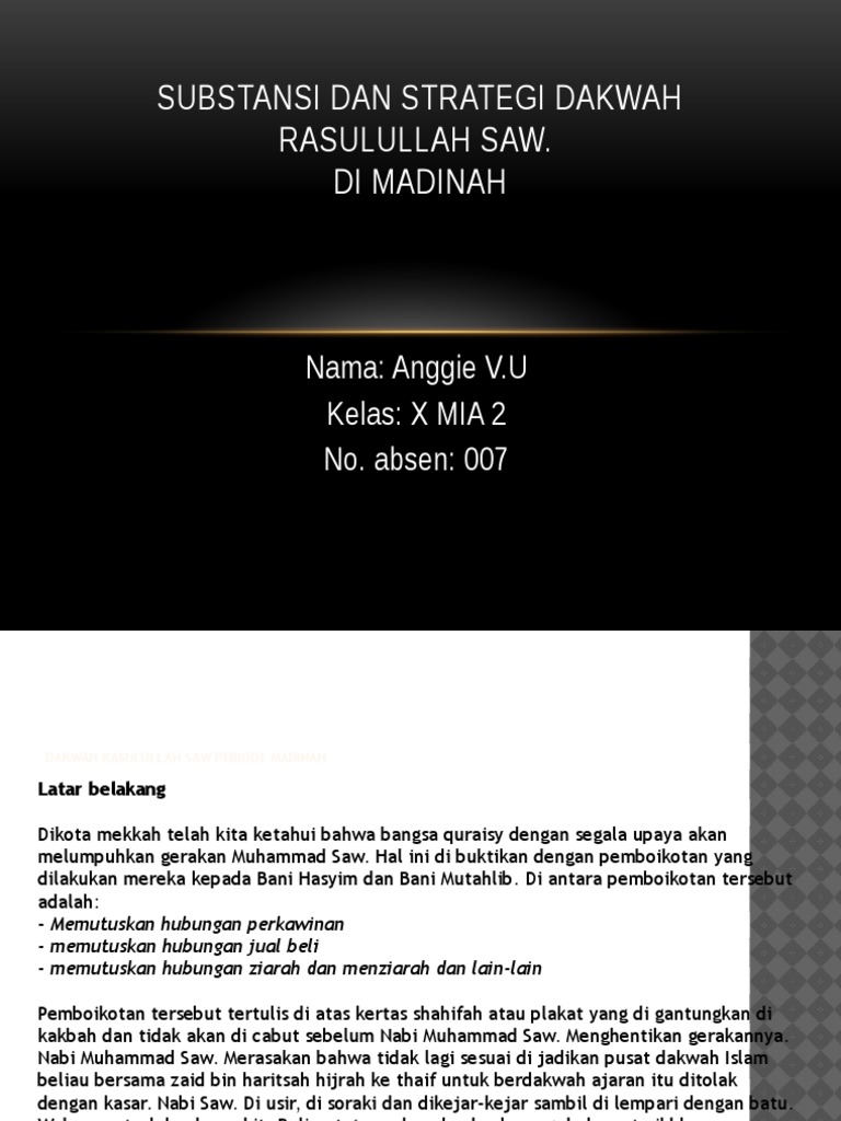 Substansi Dakwah Rasulullah Saw Anggie Pdf