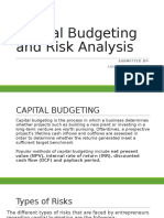 Capital Budgeting and Risk Analysis: Submit Ted by