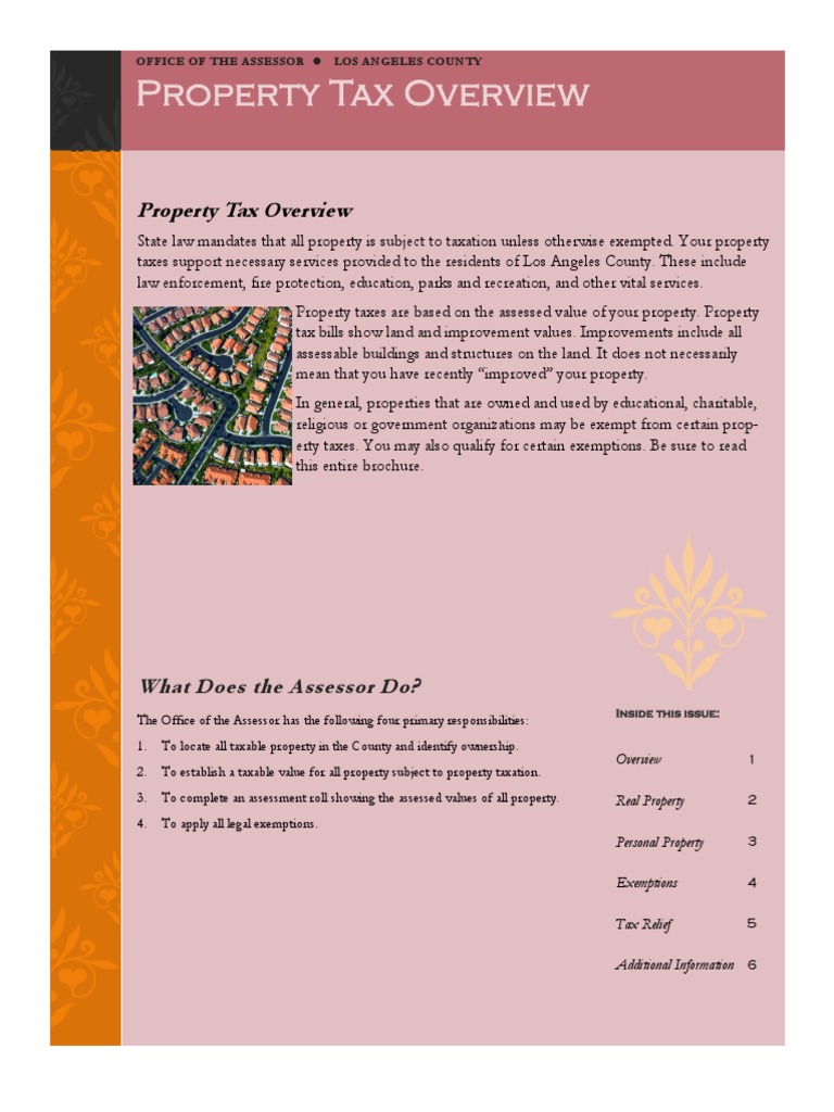 Assessor's Handbook PDF Taxation In The United States Property Tax