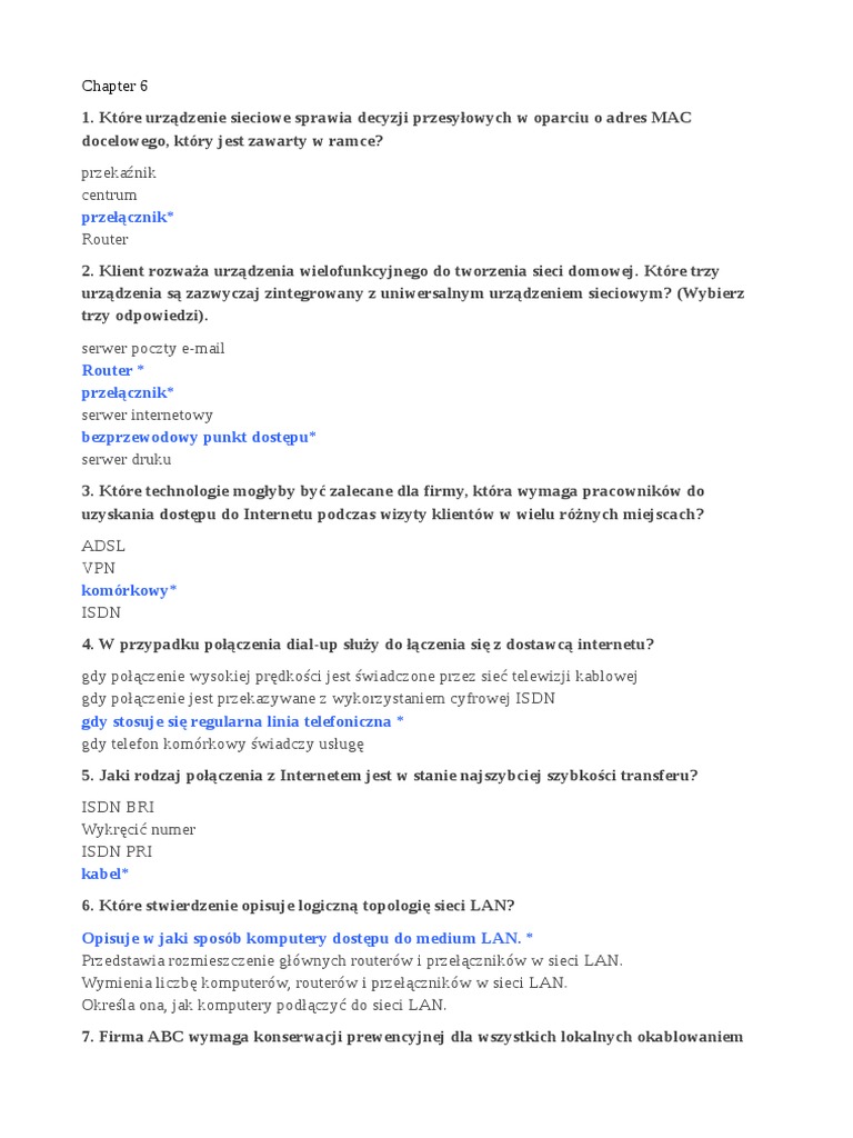 Cisco Chapter 7 | PDF