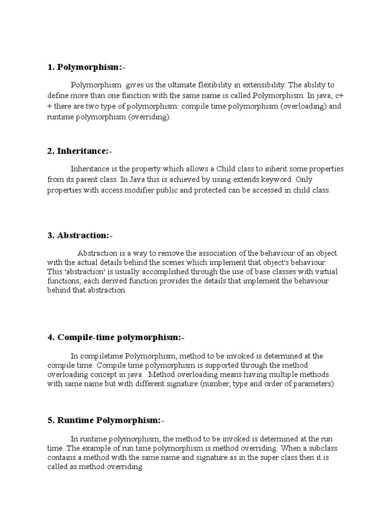 Document1.doc | Inheritance (Object Oriented Programming) | Method ...