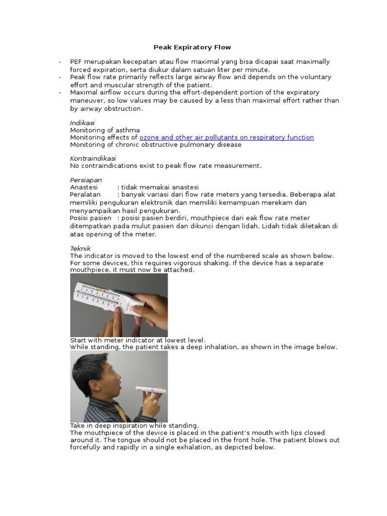 Measure Airflow With PEF | PDF | Exhalation | Asthma