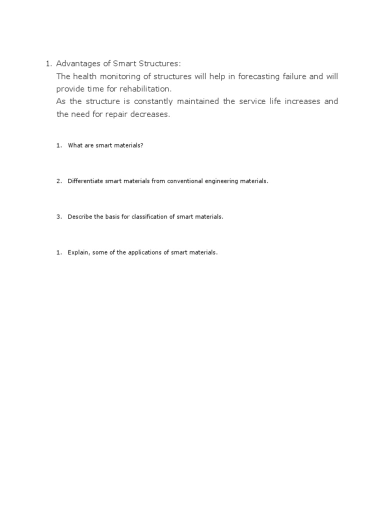 Smart Structures & Materials Guide | PDF | Science & Mathematics ...