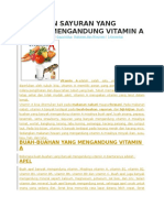 Buah Dan Sayuran Yang Banyak Mengandung Vitamin A