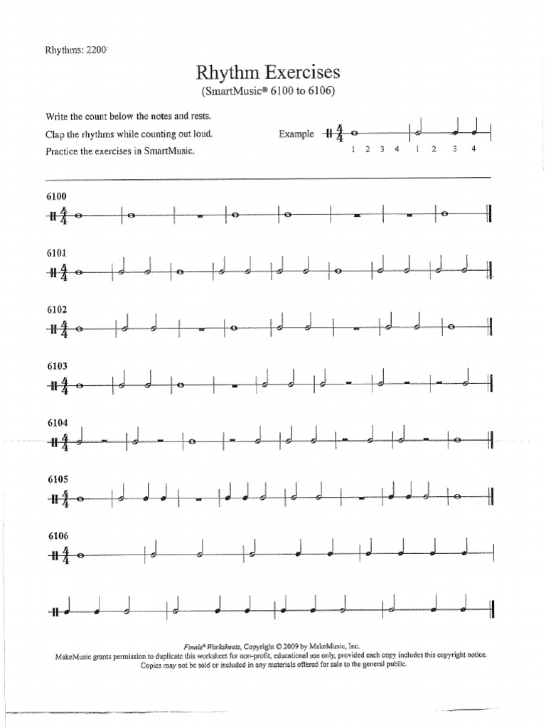 Rhythm Exercises | PDF