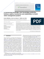 Edelenbos - Co-Producing Knowledge Joint Knowledge Production Between Experts, Bureaucrats and Stakeholders in Dutch Water Management Projects