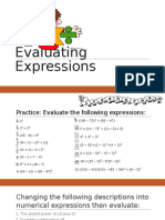 Evaluating Expressions