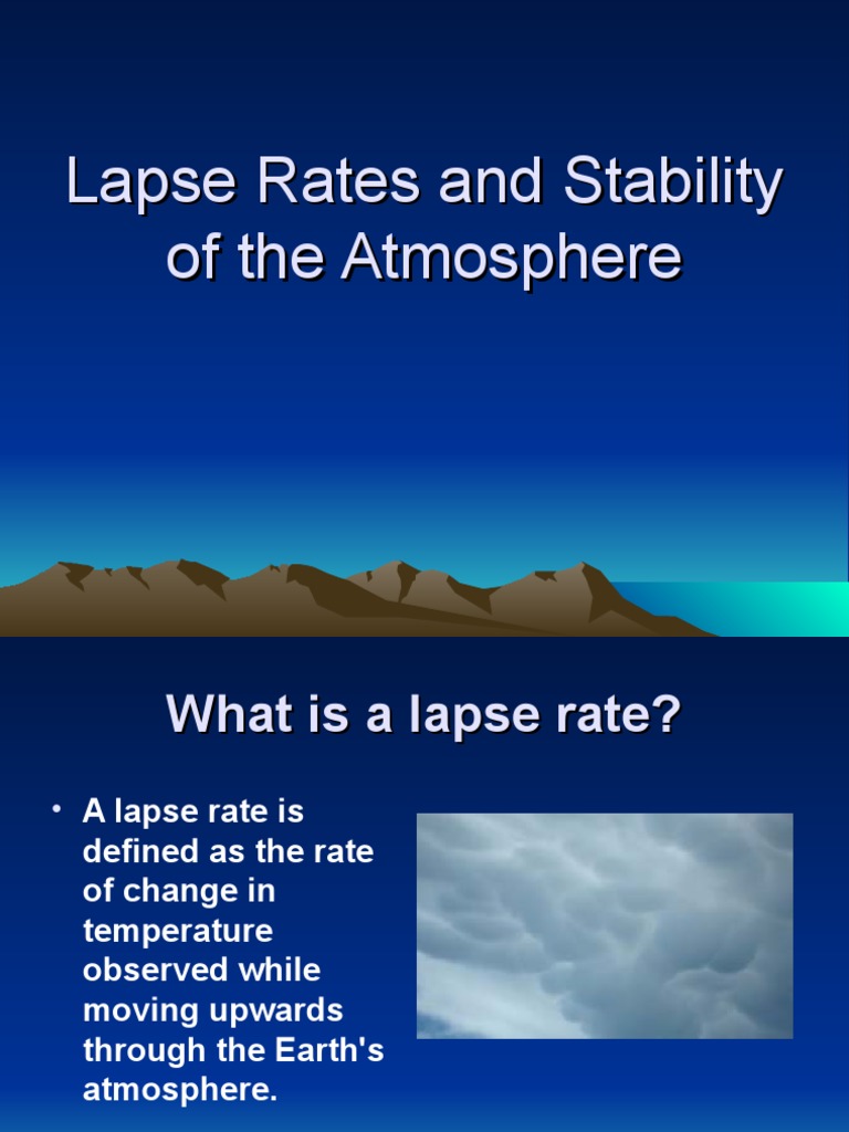 Lapse Rates and Atmospheric Stability | PDF | Atmosphere Of Earth ...