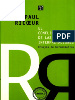 Ricoeur Paul - El Conflicto de Las Interpretaciones