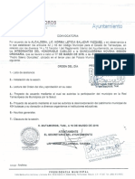 Convocatoria a la Quincuaguésima Sesióm Ordinaria del R. Ayuntamiento de Matamoros