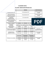 Calendario Anual Beca BARE 2016