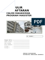 Formulir Pendaftaran Calon Mahasiswa Program Magister Upi