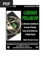 La Literatura Brasileña en Los Años 60 Desde Casa de Las Américas y El Mundo Nuevo