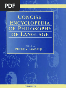 Concise Encyclopedia of Philosophy of Language
