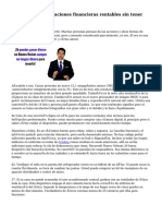 Cómo Iniciar Operaciones Financieras Rentables Sin Tener Que Preocuparse