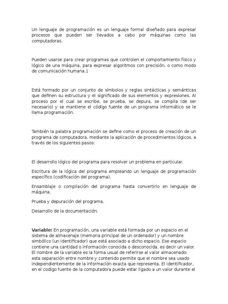Fundamentos de Programación y Paradigmas | PDF | Lenguaje de ...