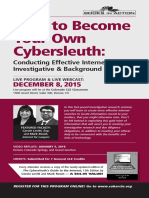 CLE in Colorado 2015 Cybersleuth Investigative Research CLE