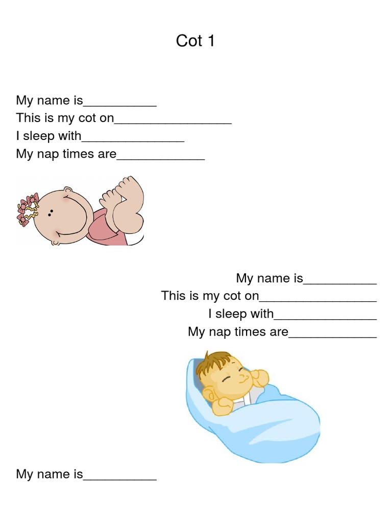 Cot Information Template | PDF | Self-Improvement
