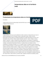 Predominarán Las Temperaturas Altas en El Territorio Nacional — La Jornada