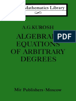 Algebraic Equations of Arbitrary Degrees, Kurosh