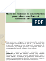 Quelques exercices de concentration pour enfants excellents et réellement efficaces