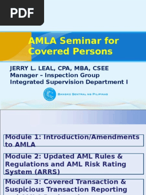 Amla Pdf Money Laundering Identity Document