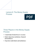 Lecture 9 The Money Supply Process