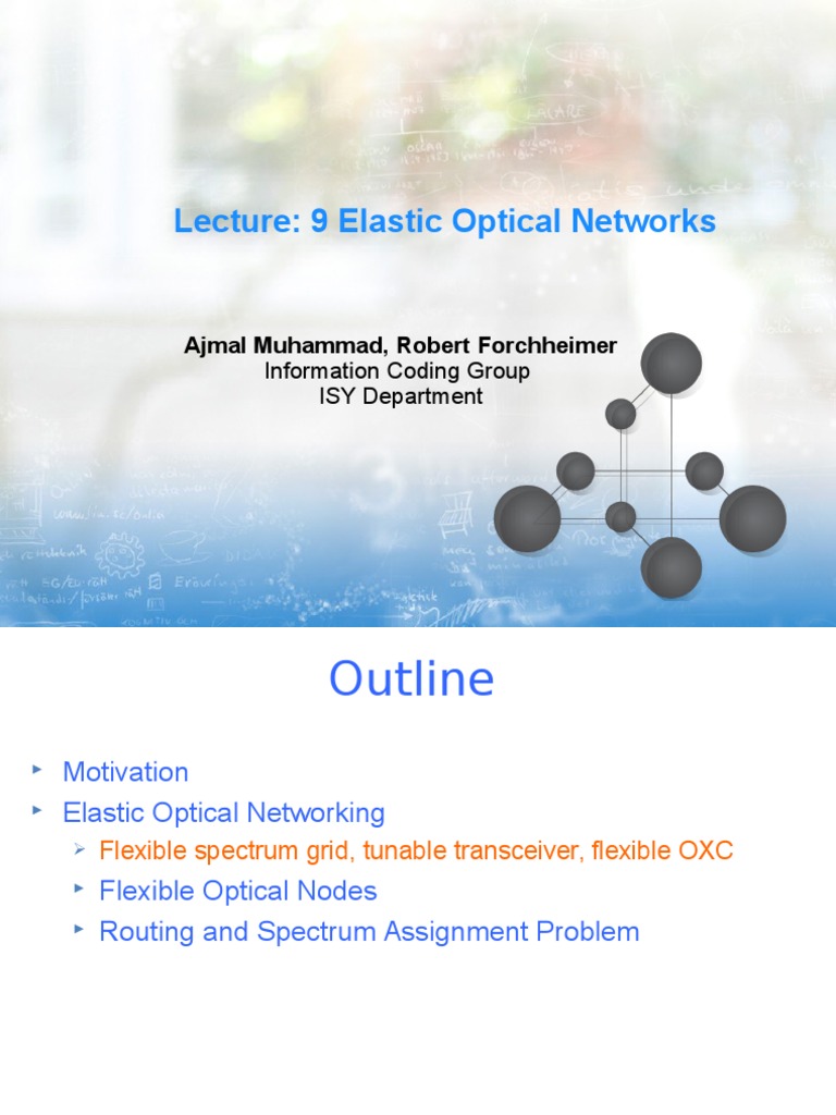 Elastic Optical Network | PDF | Wavelength Division Multiplexing ...