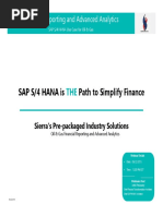 Sap S/4 Hana Is Path To Simplify Finance: Financial Reporting and Advanced Analytics